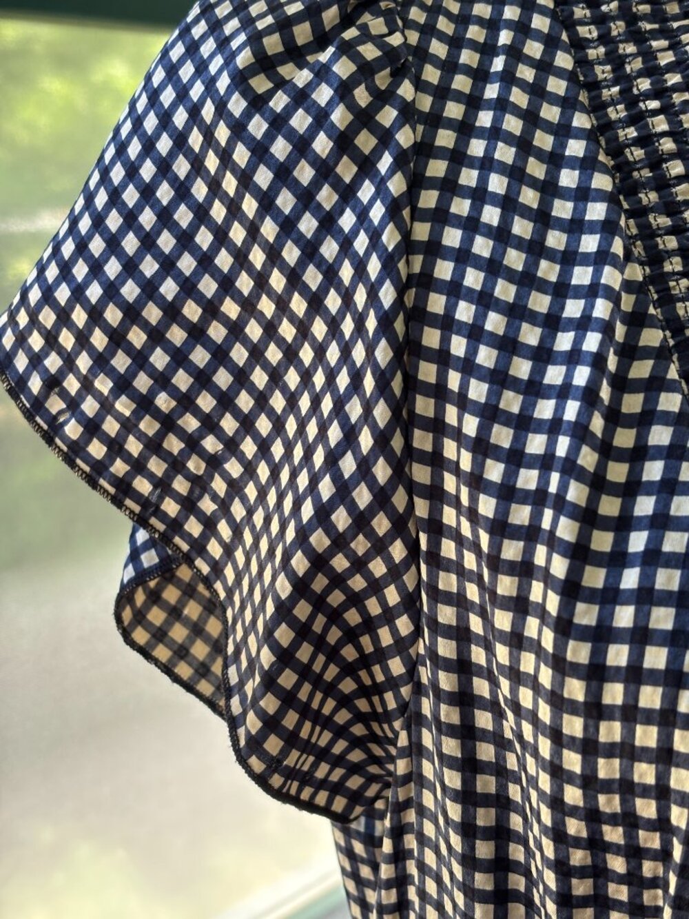 BCBG Max Azria Silk Gingham Dress | Black & Cream | Size S | Like New - Picture 3 of 7